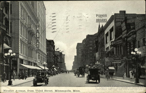 Nicollet Avenue from Third Street Minneapolis Minnesota