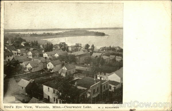 View of Town and Clearwater Lake Waconia Minnesota