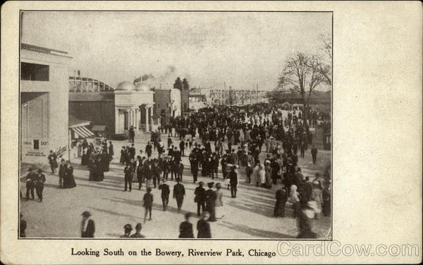 Riverview Park - Looking South on the Bowery Chicago Illinois