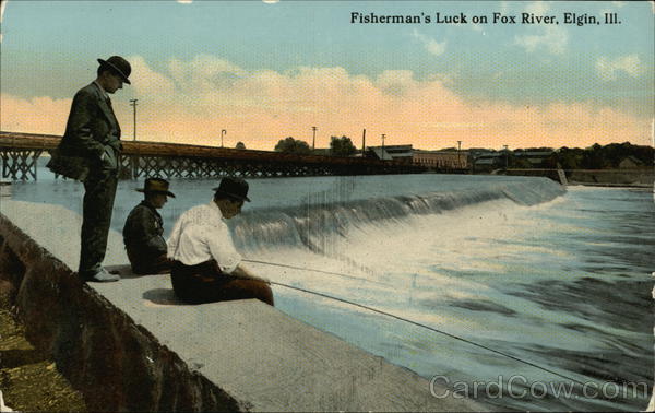 Fisherman's Luck on Fox River Elgin Illinois