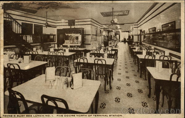Payne's Busy Bee Lunch No. 1, Five Doors North of Terminal Station Indianapolis