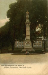 Soldiers Monument Naugatuck, CT Postcard Postcard