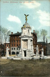 Soldiers Monument New Britain, CT Postcard Postcard