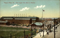 Largest Ship Yard in America Postcard