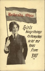 Girls Keep Things to Themselves so Let Me Hear From You Postcard