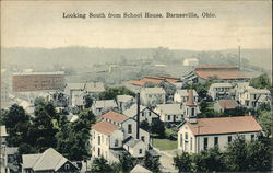 Looking South from School House Barnesville, OH Postcard Postcard