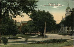 East from Monument Park Warren, OH Postcard Postcard