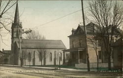 Catholic Church and Parsonage West Jefferson, OH Postcard Postcard