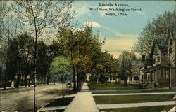 Lincoln Avenue, West from Washington Street Postcard