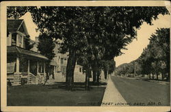 Monford Street Looking East Ada, OH Postcard Postcard