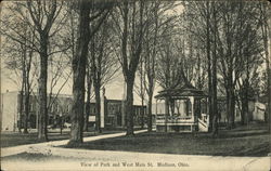 Park and West Main Street Postcard