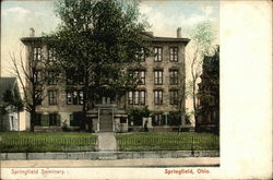 Street View of Springfield Seminary Ohio Postcard Postcard