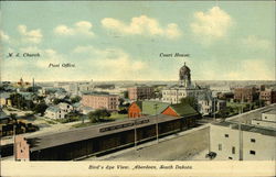 Bird's Eye View of Town Postcard