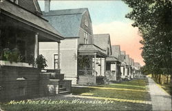 Residential View on Wisconsin Avenue North Fond du Lac, WI Postcard Postcard