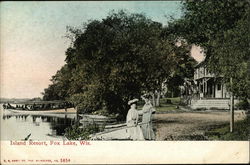 Island Resort Fox Lake, WI Postcard Postcard