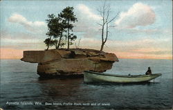 Bass Island, Profile Rock, North End of Island, Apostle Islands Postcard