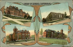 Group of Schools Superior, WI Postcard Postcard