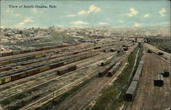 View of South Omaha, Neb. Nebraska Postcard Postcard