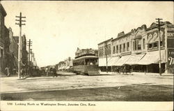 Looking North on Washington Street Postcard