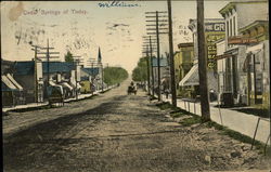 Street Scene Cedar Springs, MI Postcard Postcard