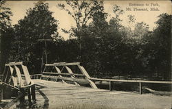 Entrance to Park Mount Pleasant, MI Postcard Postcard