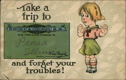 Take a Trip to Peoria Illinois and Forget Your Troubles! Postcard