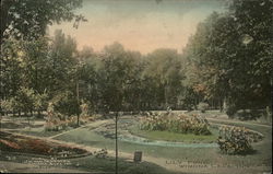 Lily Pond Winona Lake, IN Postcard Postcard