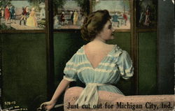 Just Cut Out for Michigan City, Ind. Postcard