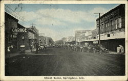 Street Scene Springdale, AR Postcard Postcard