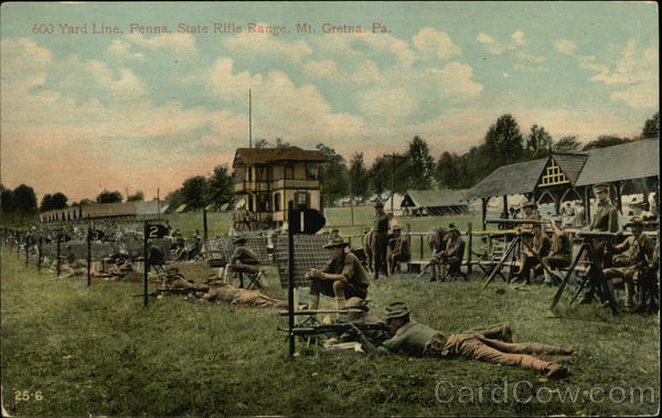 600 Yard Line. Penna. State Rifle Range Mount Gretna Pennsylvania