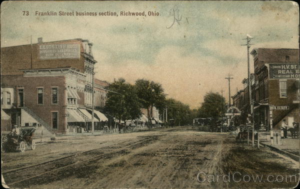 Franklin Street Business Section Richwood Ohio