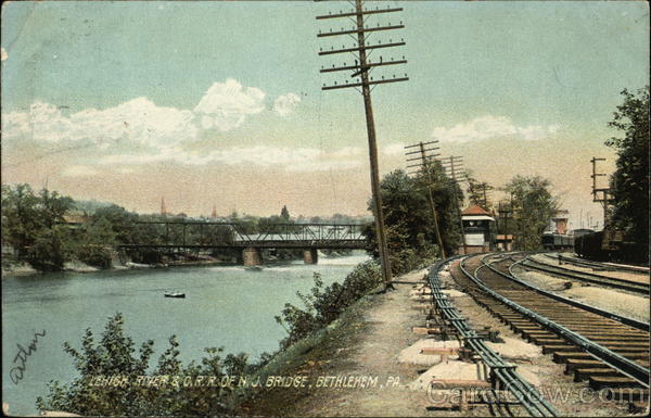 Lehigh River & O.R.R. of N.J. Bridge Bethlehem Pennsylvania