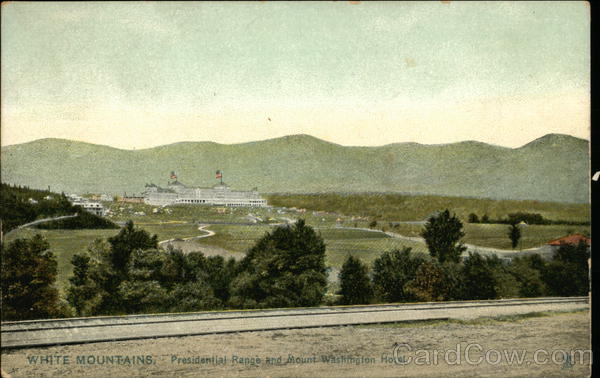 Presidential Range and Mount Washington Hotel White Mountains New Hampshire
