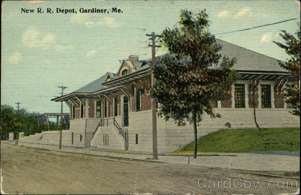 New R. R. Depot Gardiner Maine