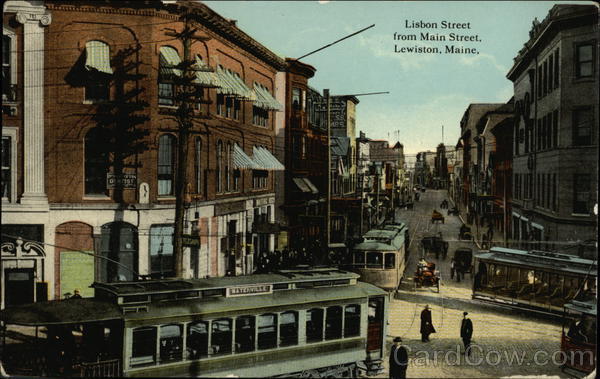 Lisbon Street from Main Street Lewiston Maine