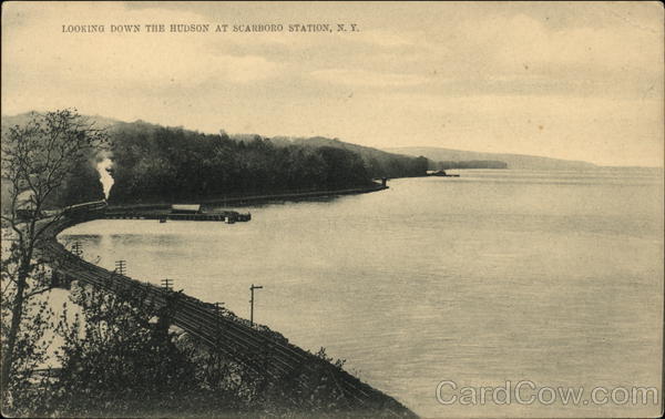 Looking Down the Hudson at Scarboro Station, N.Y. Scarborough New York