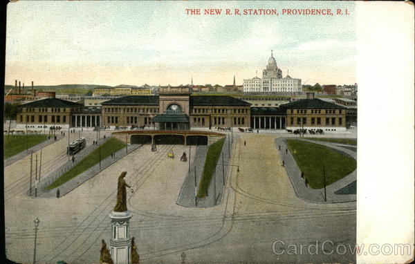 The New R. R. Station Providence Rhode Island