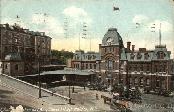 Railway Station and King Edward Hotel Halifax NS Canada