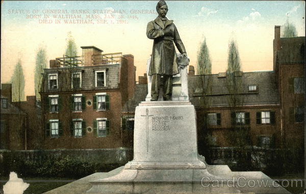 Statue of General Banks Waltham Massachusetts