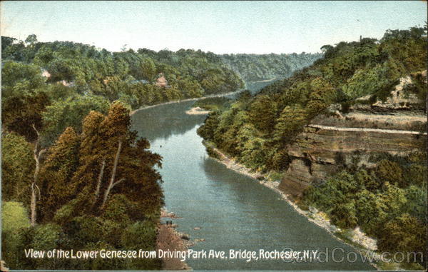 View of the Lower Genesee From Driving Park Ave. Bridge Rochester New York