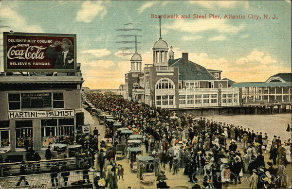 Boardwalk and Steel Pier Atlantic City New Jersey