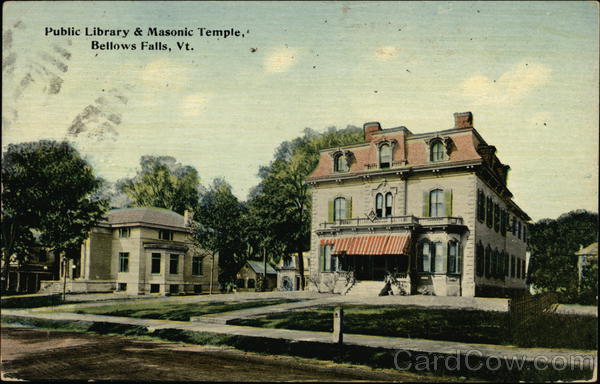 Public Library & Masonic Temple Bellows Falls Vermont