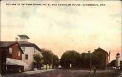 Square at International Hotel and American House Postcard