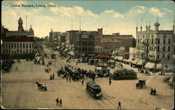 Lima Square Ohio Postcard Postcard
