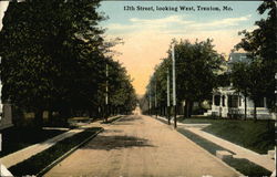 12th Street Looking West Trenton, MO Postcard Postcard