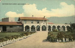 Southern Pacific Depot Santa Barbara, CA Postcard Postcard