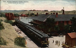 Sunset Limited at Yuma, Arizona R.R. Station Postcard