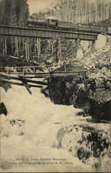 Deception Creek, Cascade Mountains Washington Railroad (Scenic) Postcard Postcard