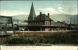 B.&.O.R.R. Station North Adams, MA Postcard Postcard