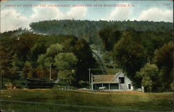 Depot at Foot of the Uncanoonuc Mountains Manchester, NH Postcard Postcard